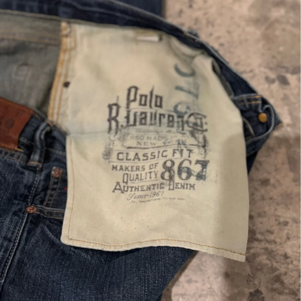 Polo Ralph Lauren 44T/36 Men’s Y2K Dark Wash Straight Leg Jeans RL Logo